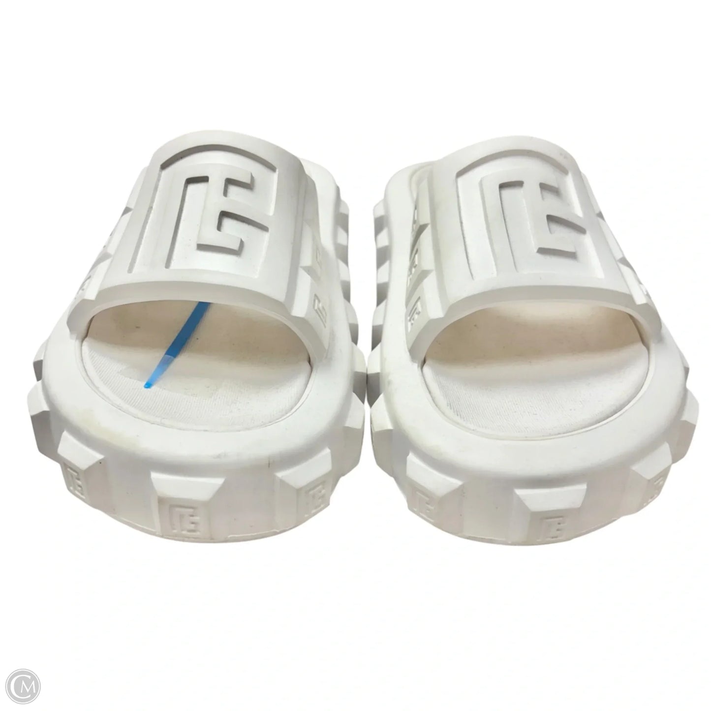 Sandals Luxury Designer By Balmain In White, Size: 6