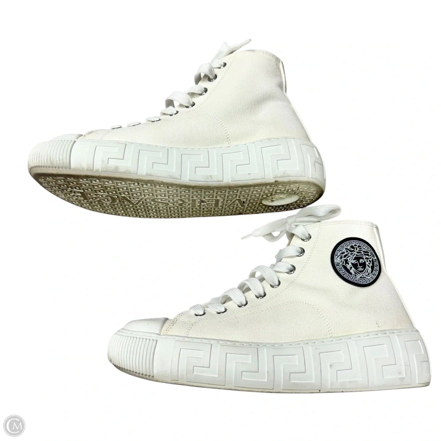 Shoes Luxury Designer By Versace In White, Size: 6.5