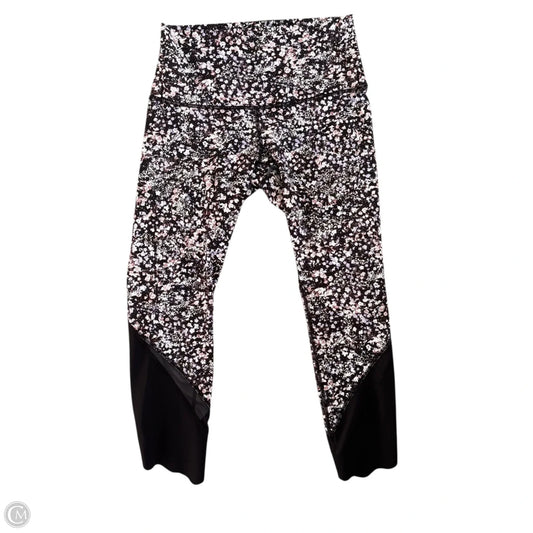 Athletic Leggings By Lululemon In Black & Pink, Size: M