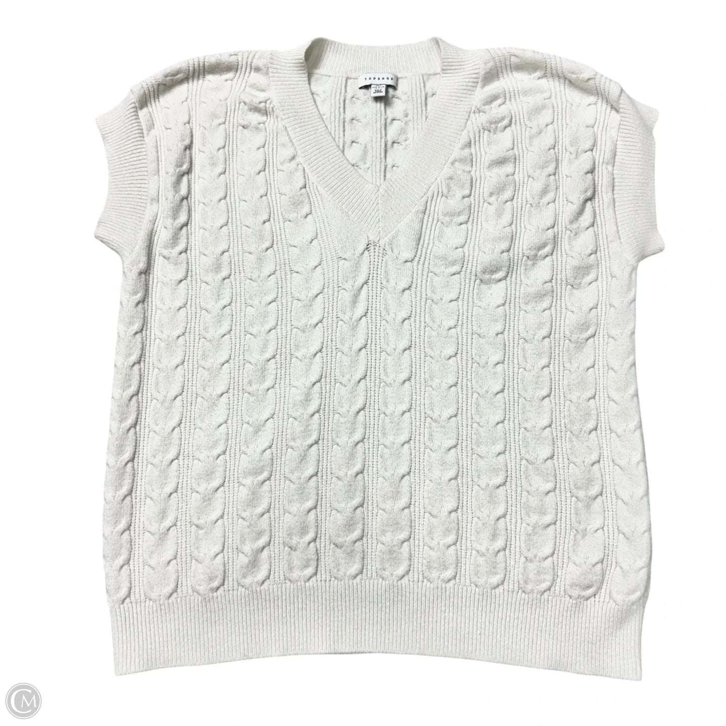 Vest Sweater By Topshop In Cream, Size: S