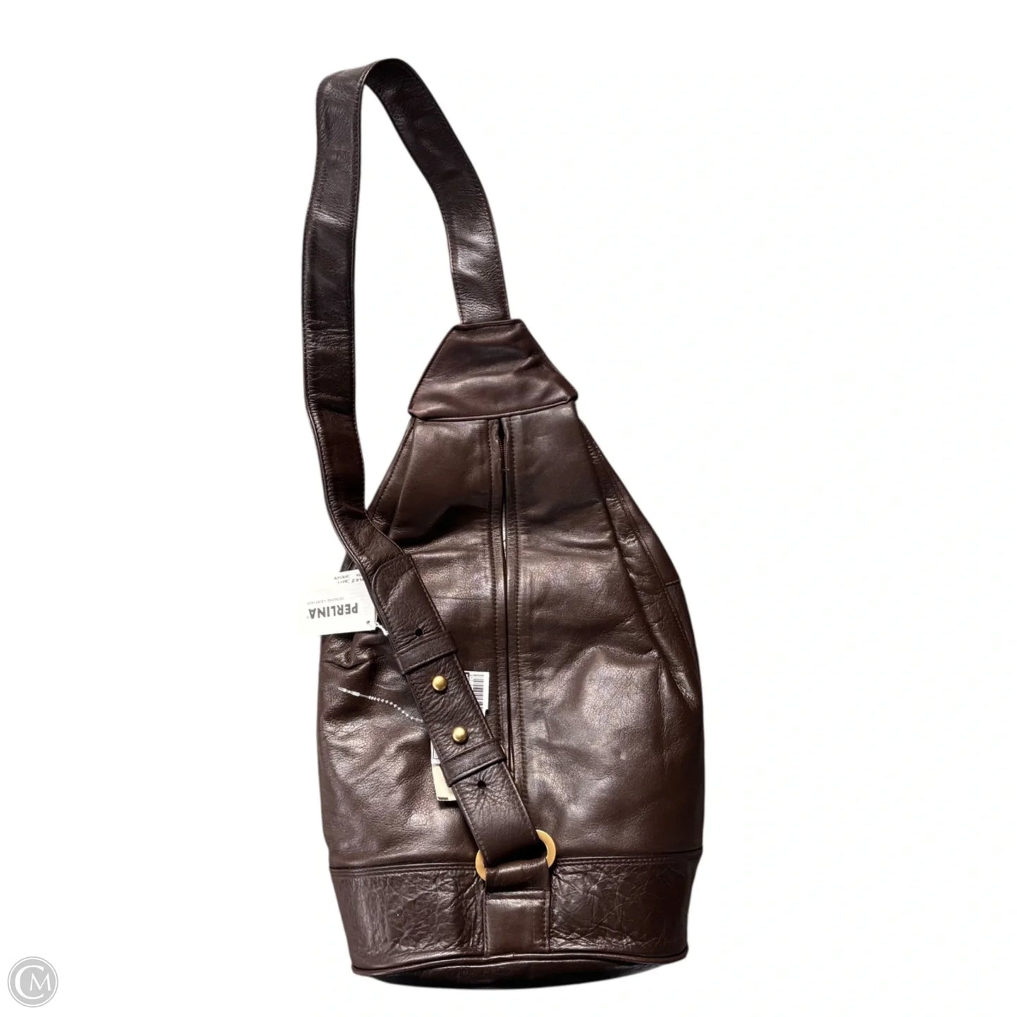 Crossbody Leather By Perlina, Size: Large