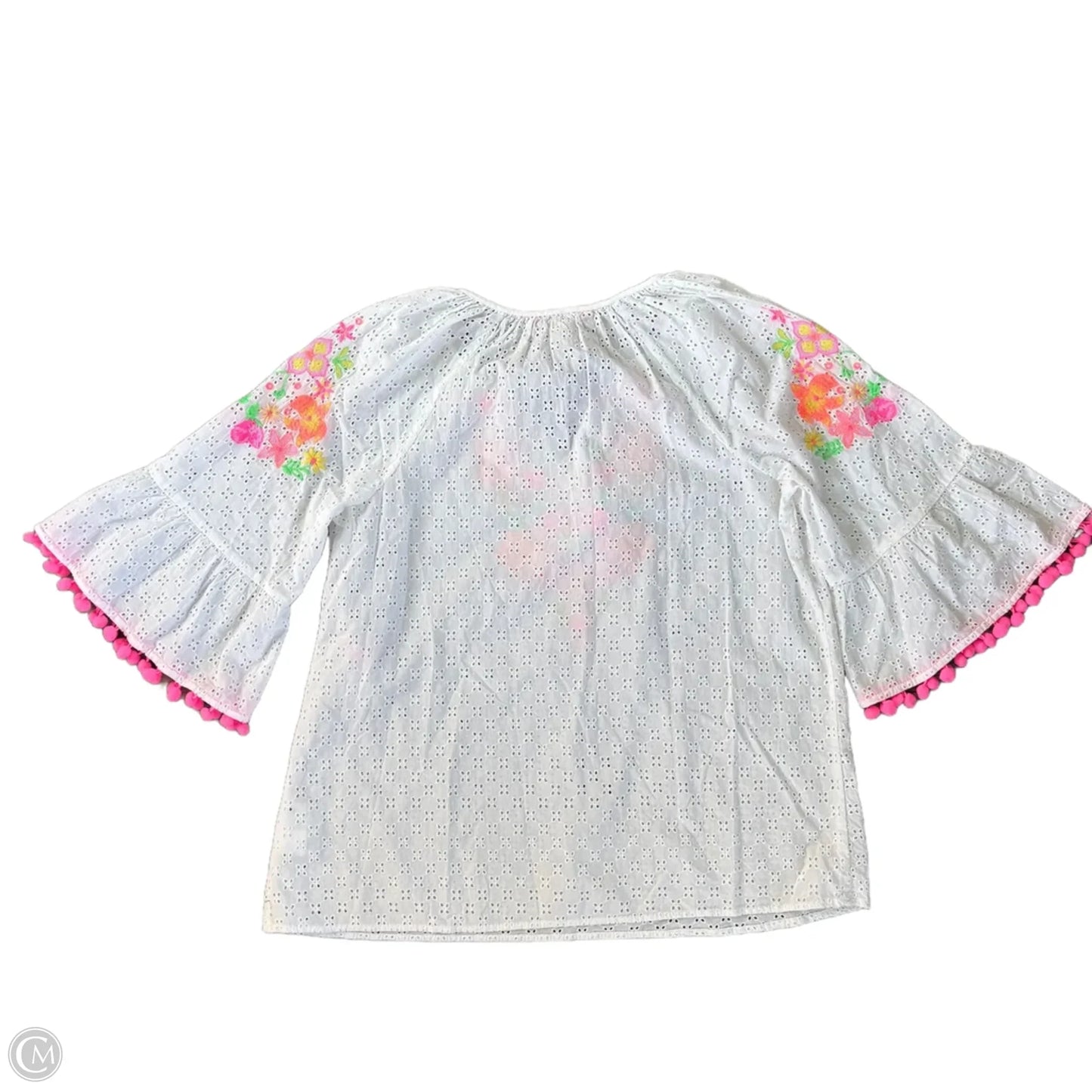 Top Long Sleeve Designer By Lilly Pulitzer In White, Size: S