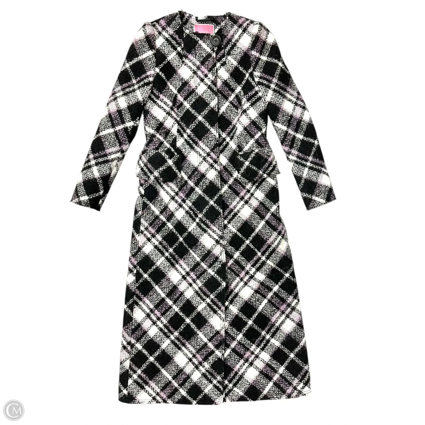 Coat Designer By Kate Spade In Black & Purple, Size: Xs