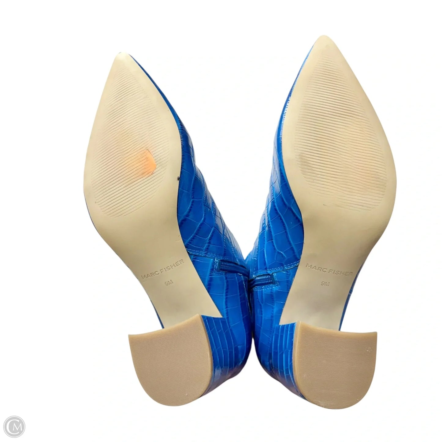 Boots Knee Heels By Marc Fisher In Blue, Size: 9