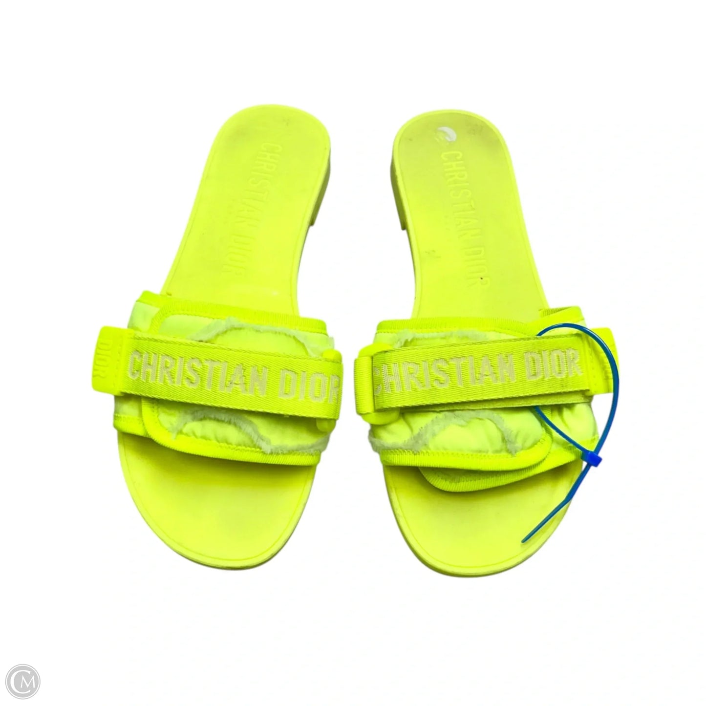 Sandals Luxury Designer By Christian Dior In Neon, Size: 8