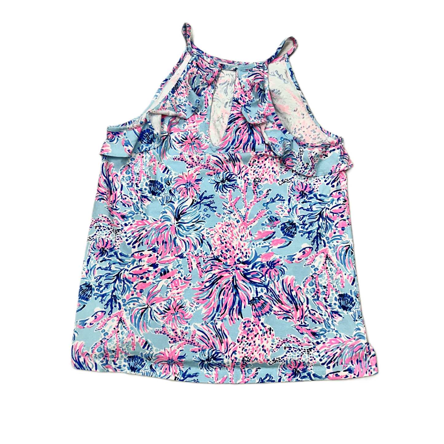 Top Sleeveless Designer By Lilly Pulitzer In Pink Blue, Size: Xs