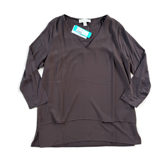 Top 3/4 Sleeve By Michael By Michael Kors In Brown, Size: L