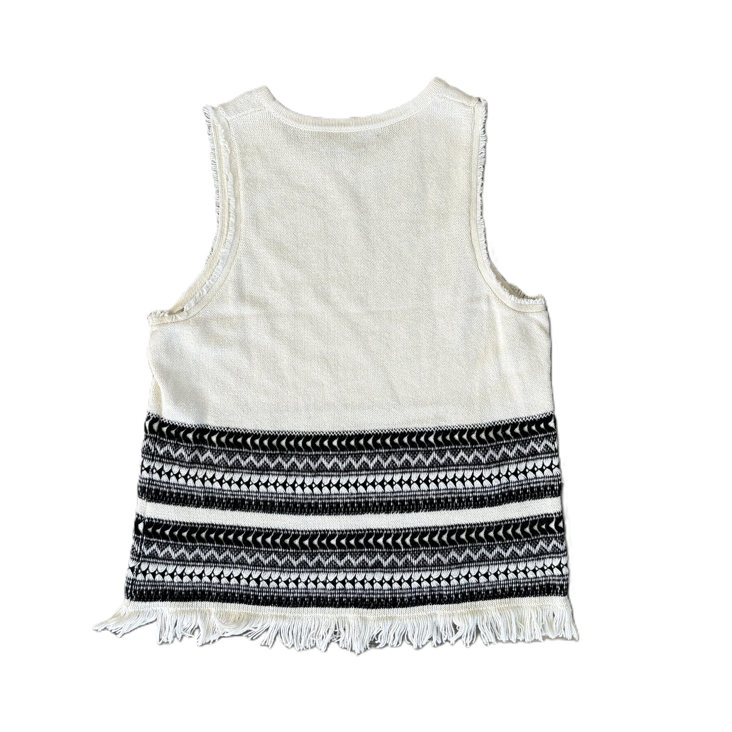 Top Sleeveless By Madewell In Black & White, Size: S