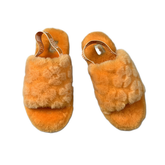 Slippers Designer By Ugg In Orange, Size: 5