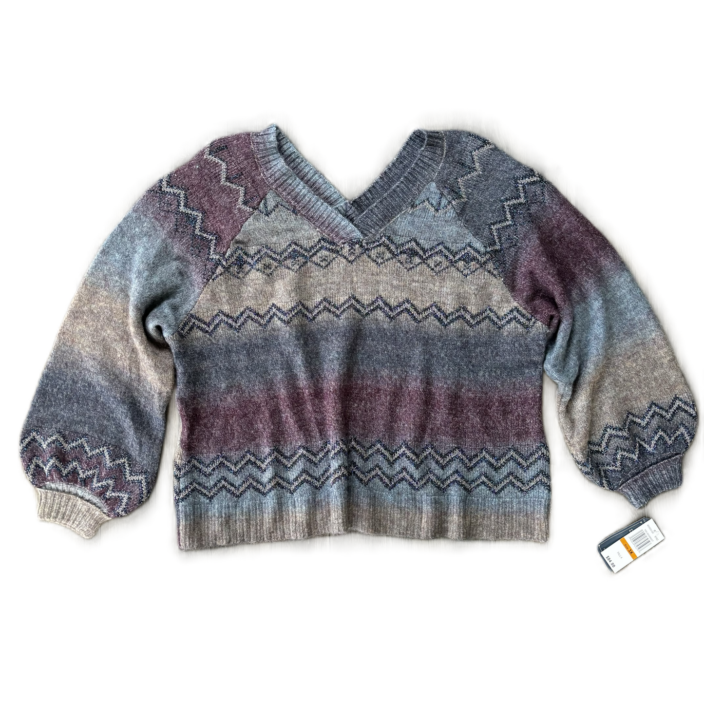 Sweater By Democracy In Blue & Purple, Size: 3x