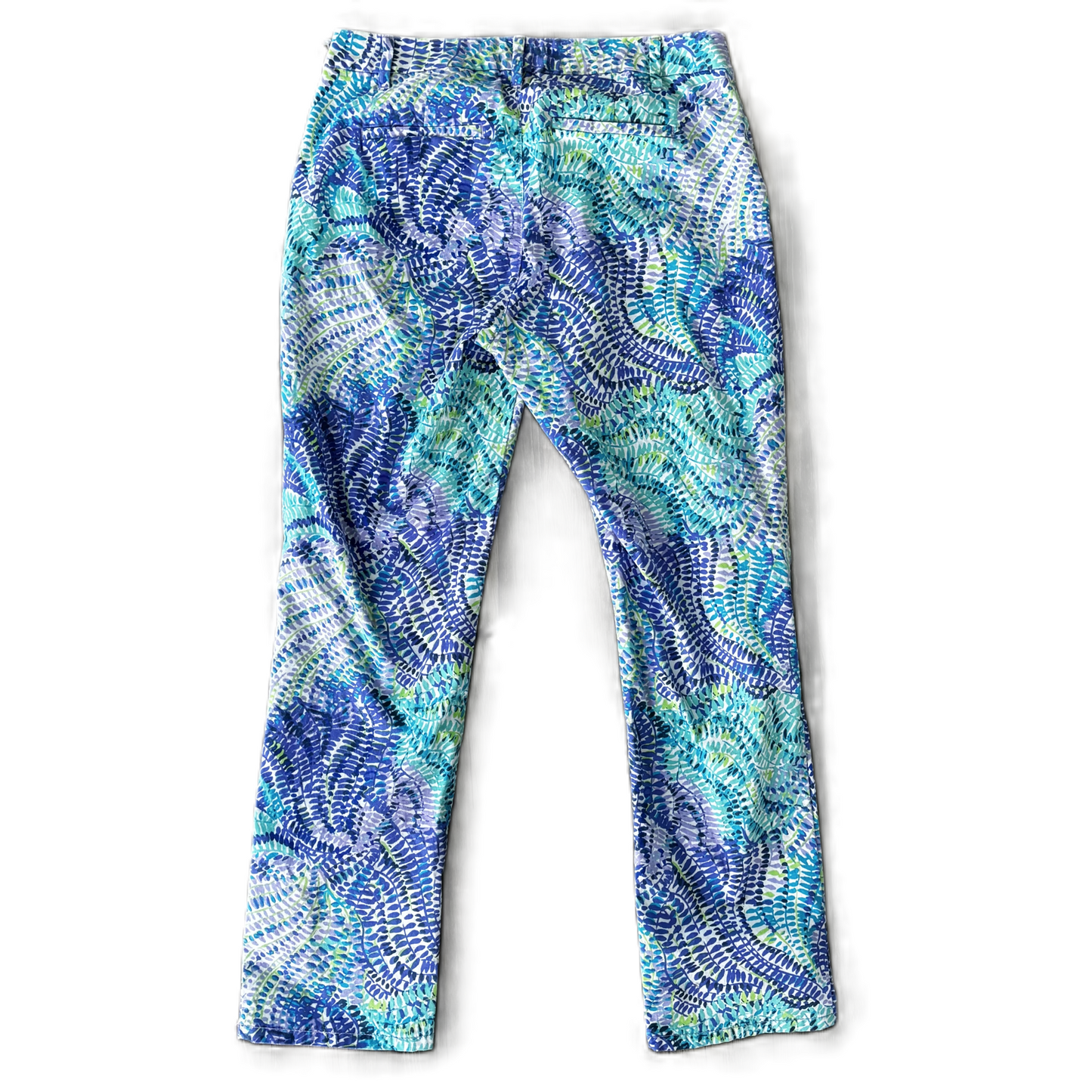 Pants Designer By Lilly Pulitzer In Green & Purple, Size: 8