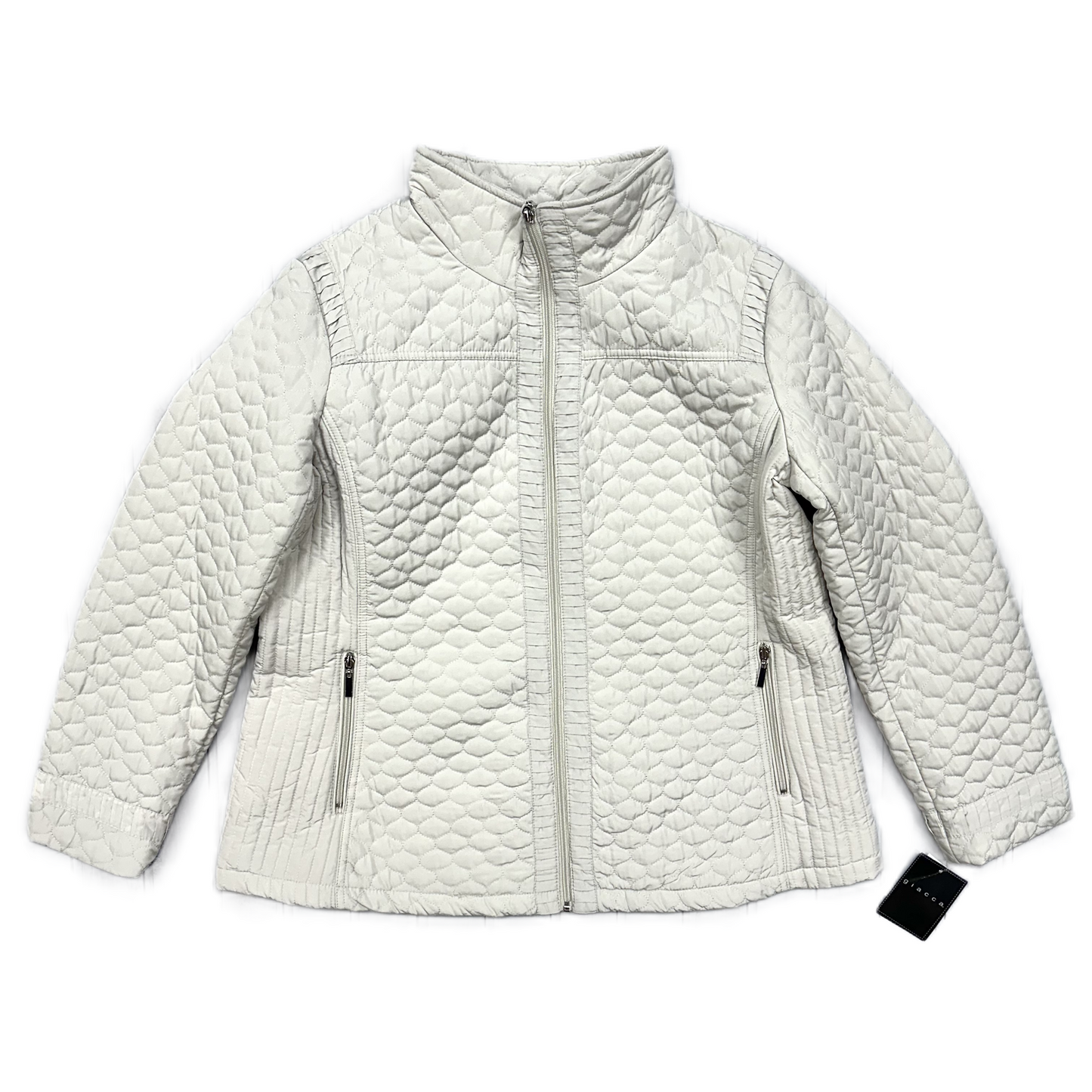 Jacket Puffer & Quilted By Giacca In Grey, Size: 1x