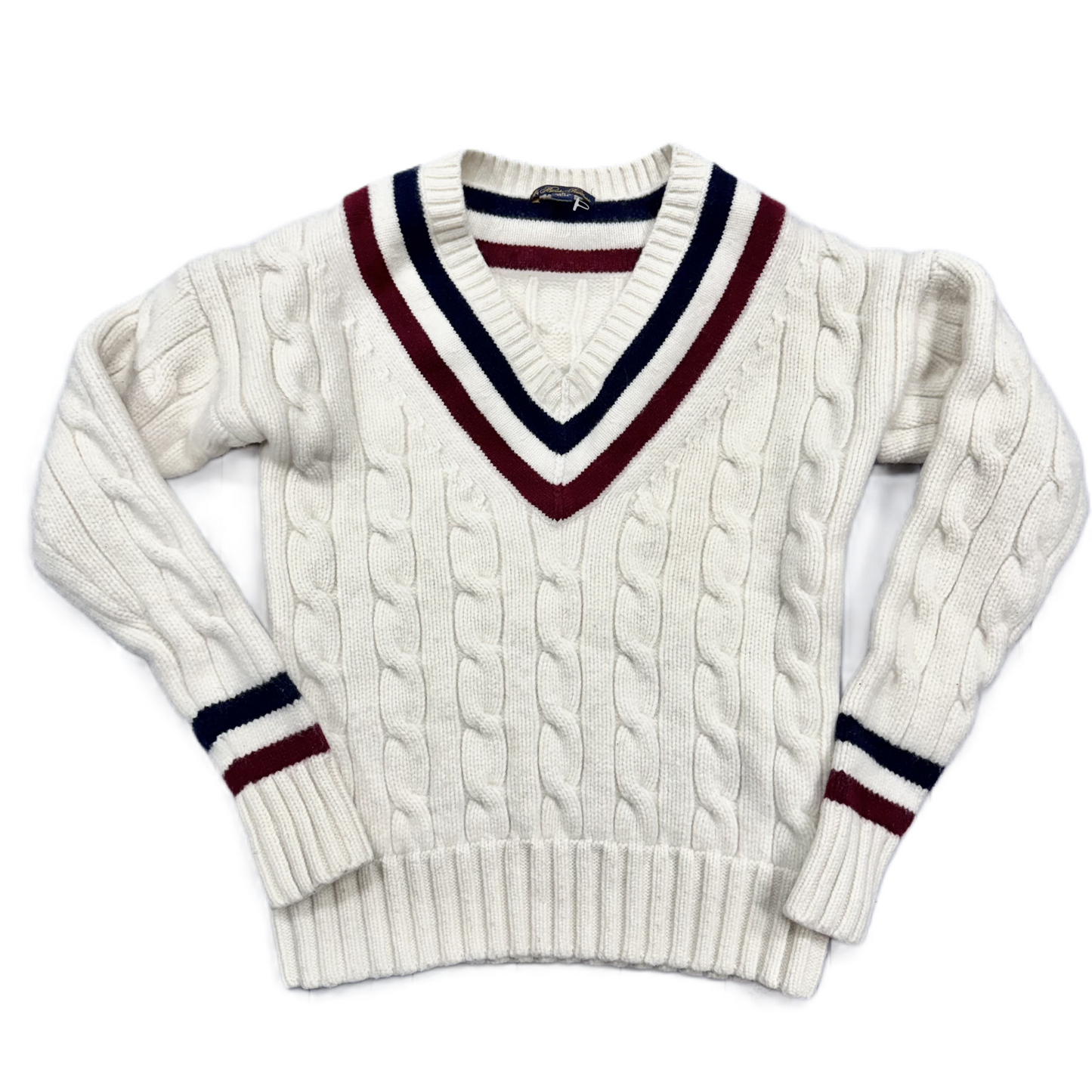 Sweater By Brooks Brothers In Cream, Size: S