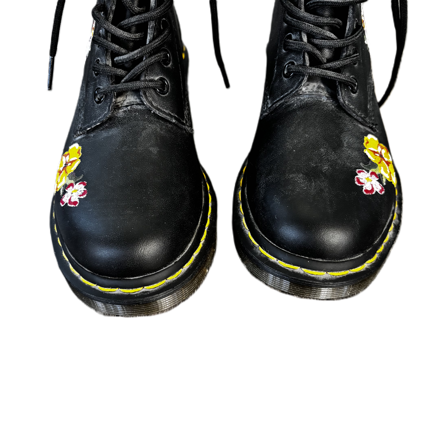 Boots Leather By Dr Martens In Floral Print, Size: 7