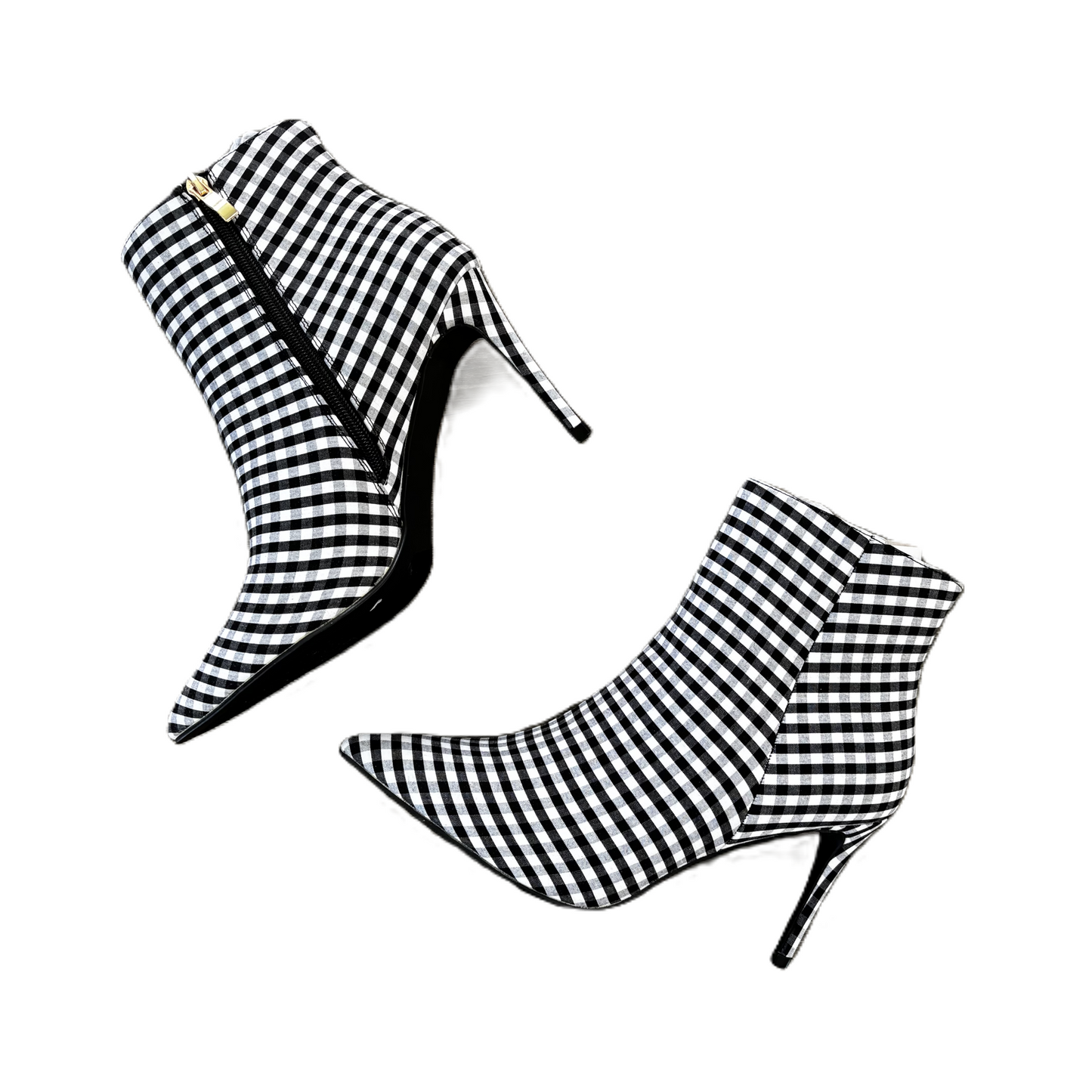 Boots Ankle Heels By Lulus In Checkered Pattern, Size: 10