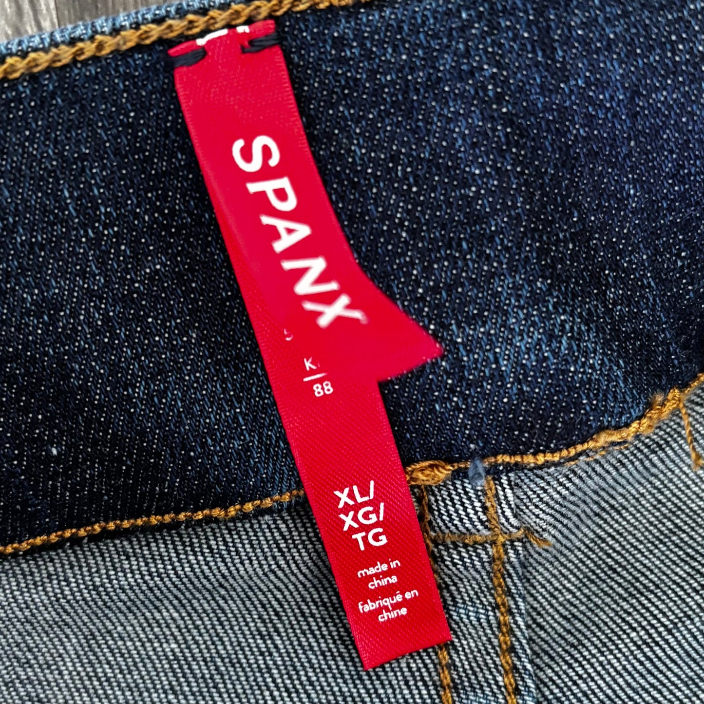 Jeans Boot Cut By Spanx In Blue Denim, Size: Xl