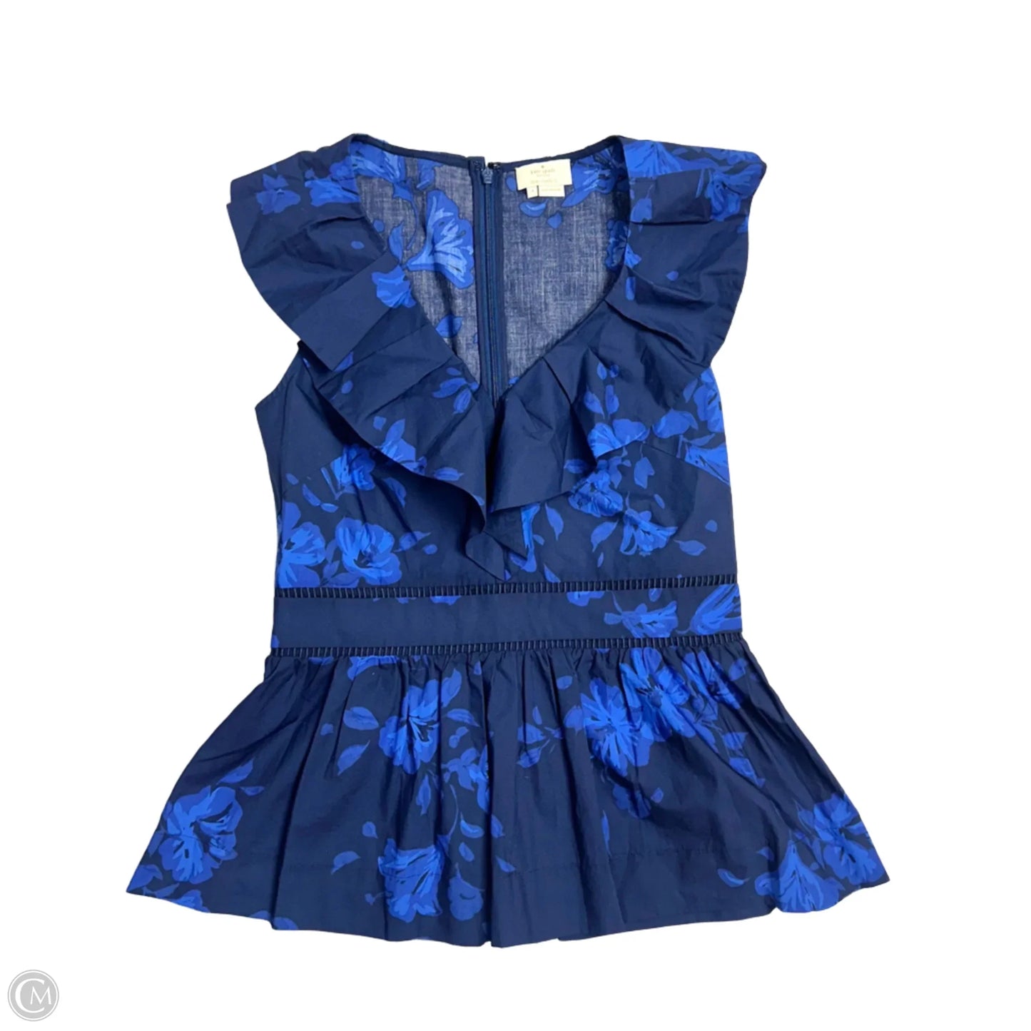 Top Sleeveless Designer By Kate Spade In Floral Print, Size: S