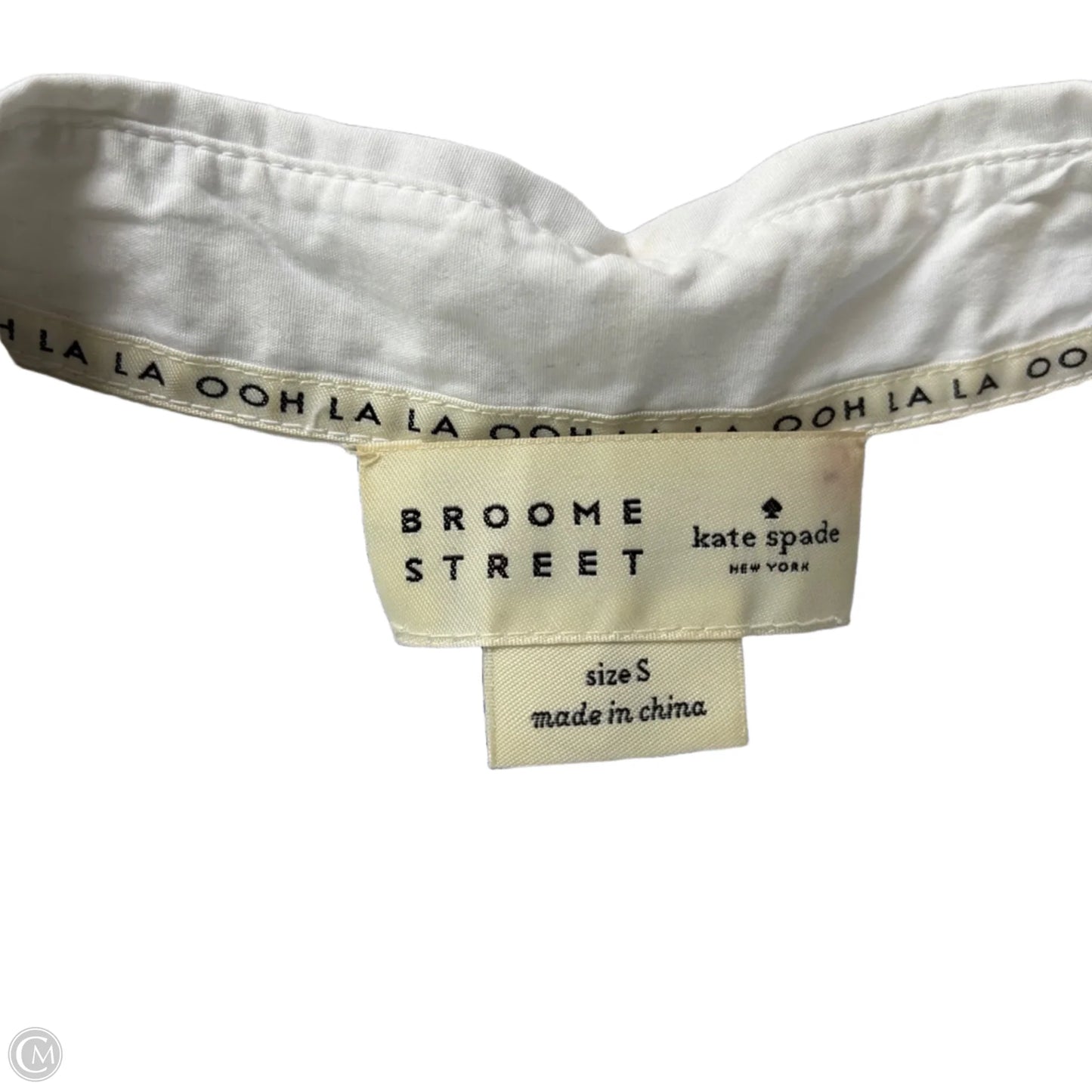 Top Sleeveless Designer By Kate Spade In Striped Pattern, Size: S