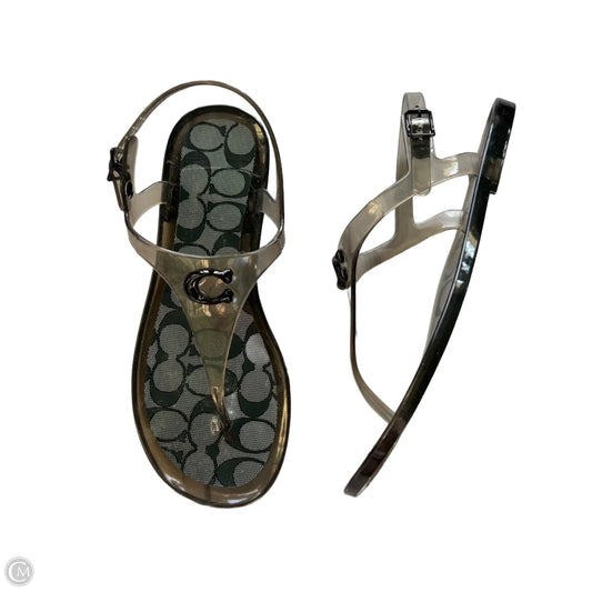 Sandals Designer By Coach In Black, Size: 7