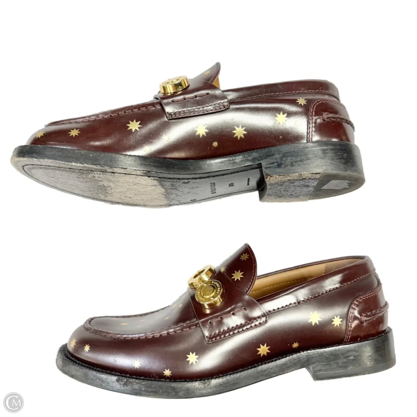 Shoes Luxury Designer By Burberry In Purple, Size: 8.5