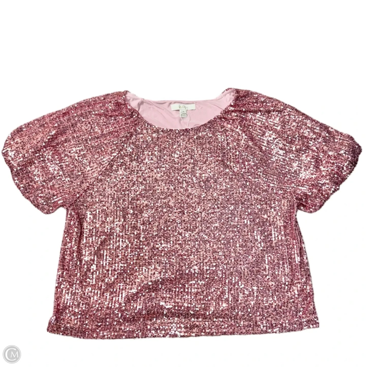 Top Short Sleeve Designer By Lilly Pulitzer In Pink, Size: Xl