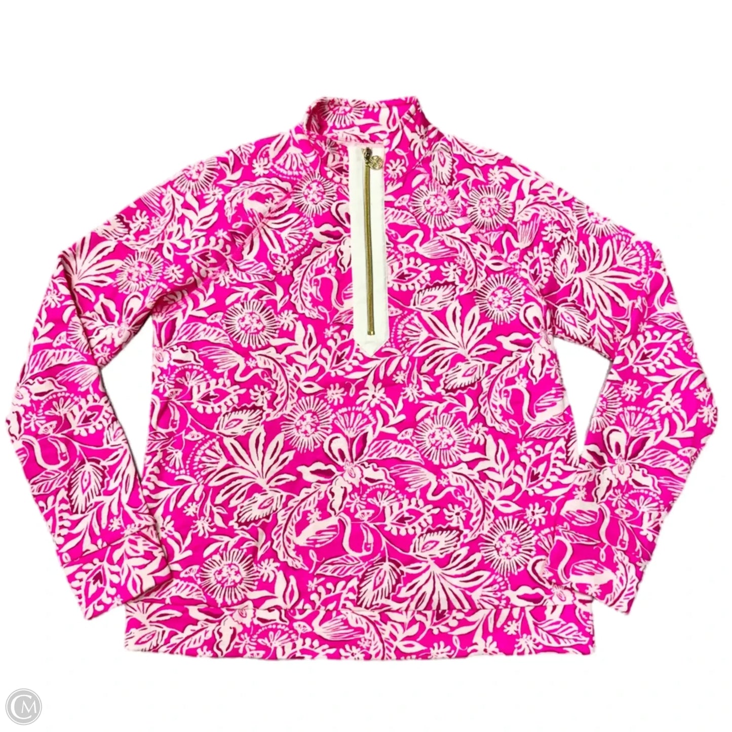 Sweatshirt Designer By Lilly Pulitzer In Pink & White, Size: S