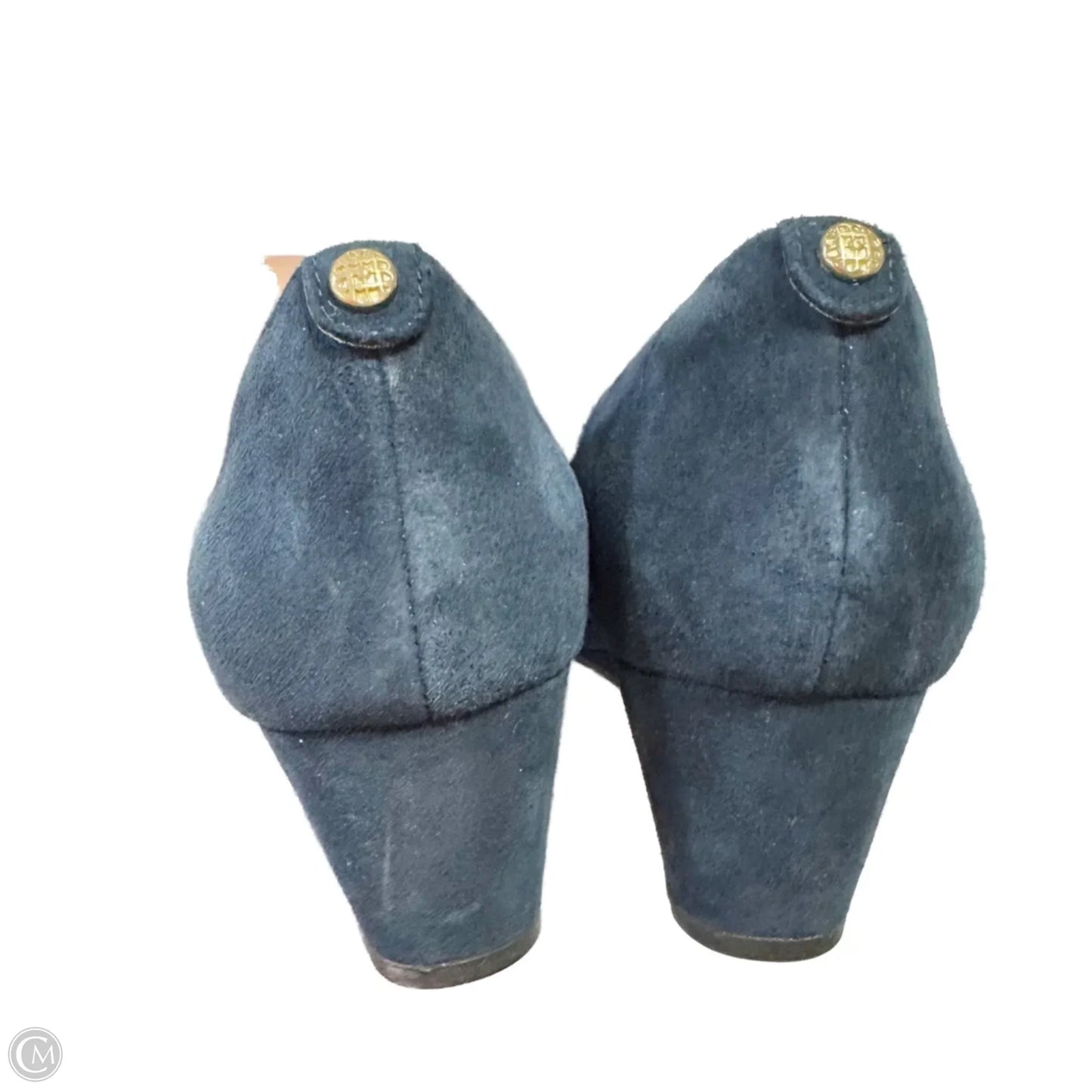 Shoes Heels Wedge By Clarks In Navy, Size: 7.5