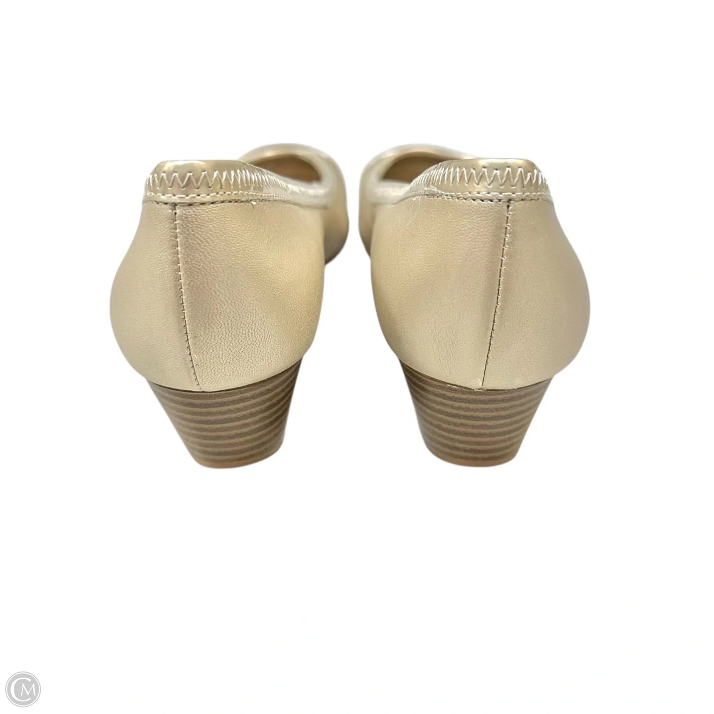 Shoes Heels Wedge By Cole-haan In Bronze, Size: 7.5