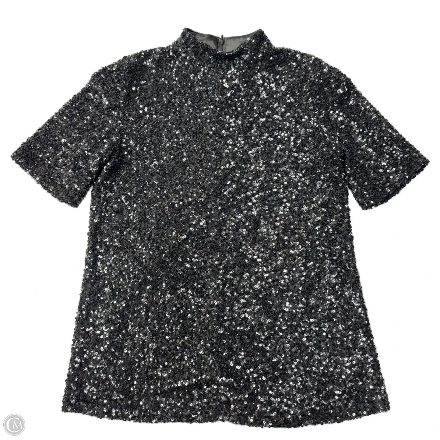 Top Short Sleeve Designer By Lafayette 148 In Black, Size: Xs