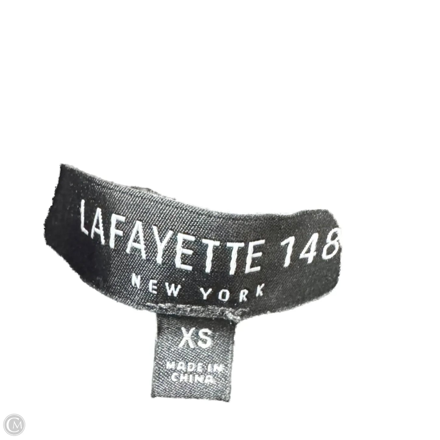 Top Short Sleeve Designer By Lafayette 148 In Black, Size: Xs