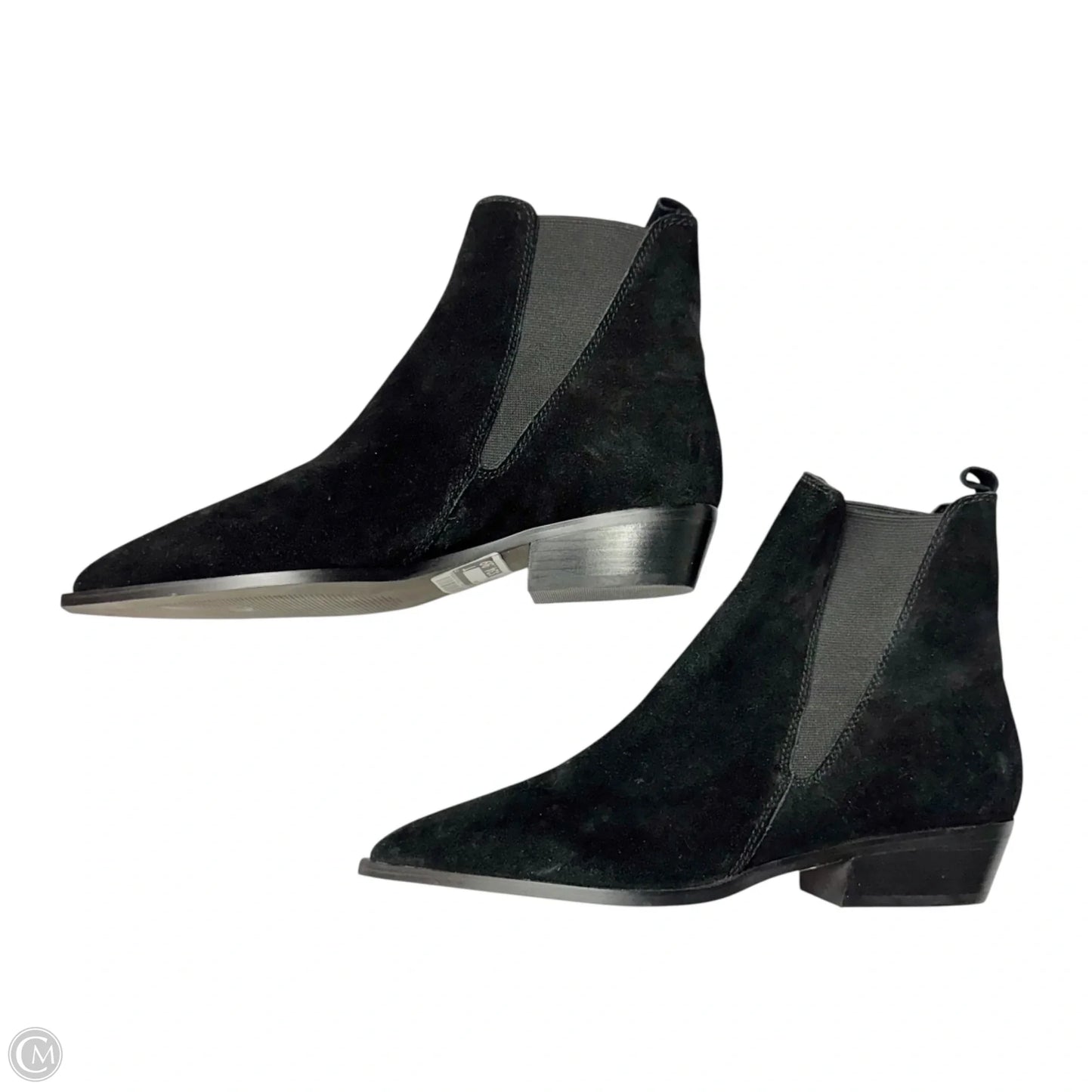 Boots Leather By Nine West In Black, Size: 9.5