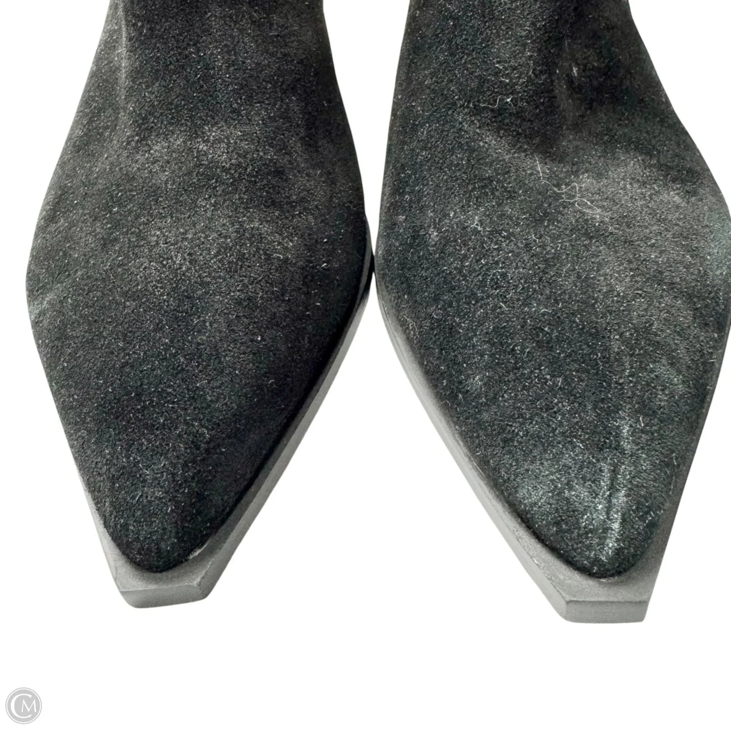 Boots Leather By Nine West In Black, Size: 9.5