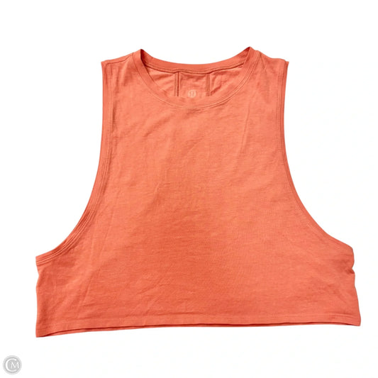 Athletic Tank Top By Lululemon In Orange, Size: S