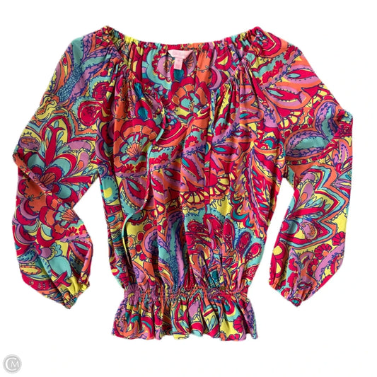 Top Long Sleeve Designer By Lilly Pulitzer In Multi-colored, Size: Xs