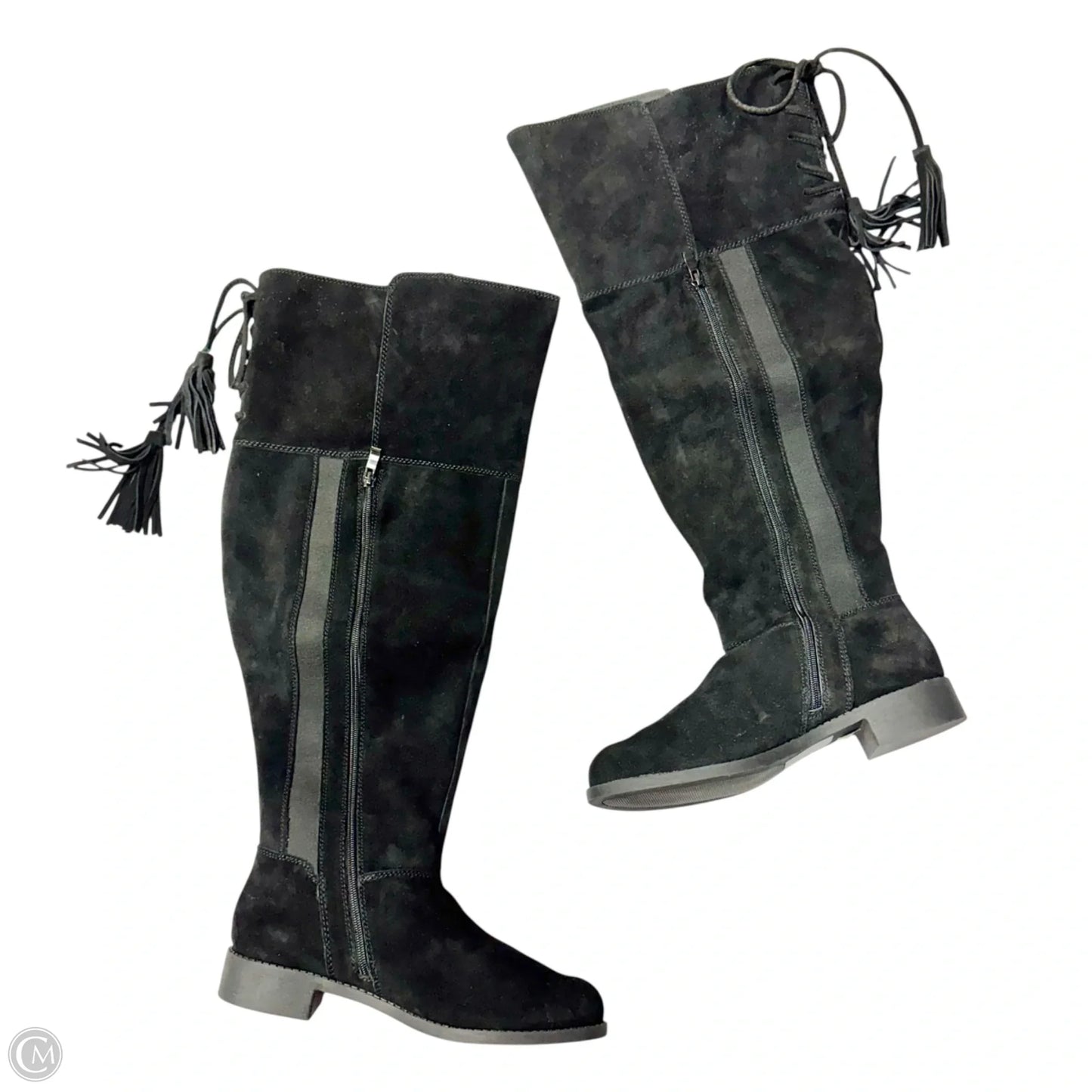 Boots Over-the-knee Flats By Torrid In Black, Size: 10