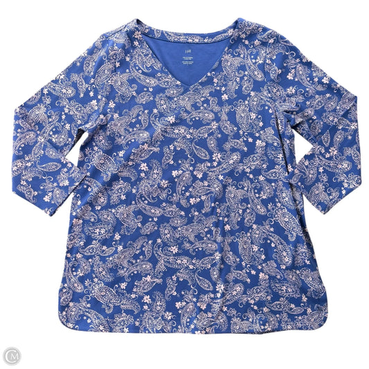 Top 3/4 Sleeve By J. Jill In Paisley Print, Size: L