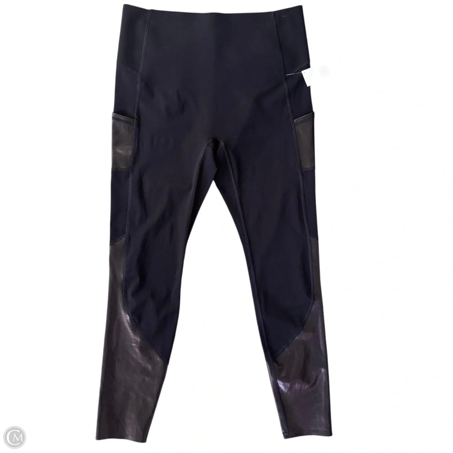 Athletic Leggings By Spanx In Black, Size: L