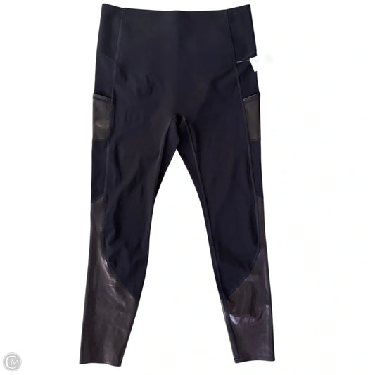 Athletic Leggings By Spanx In Black, Size: L