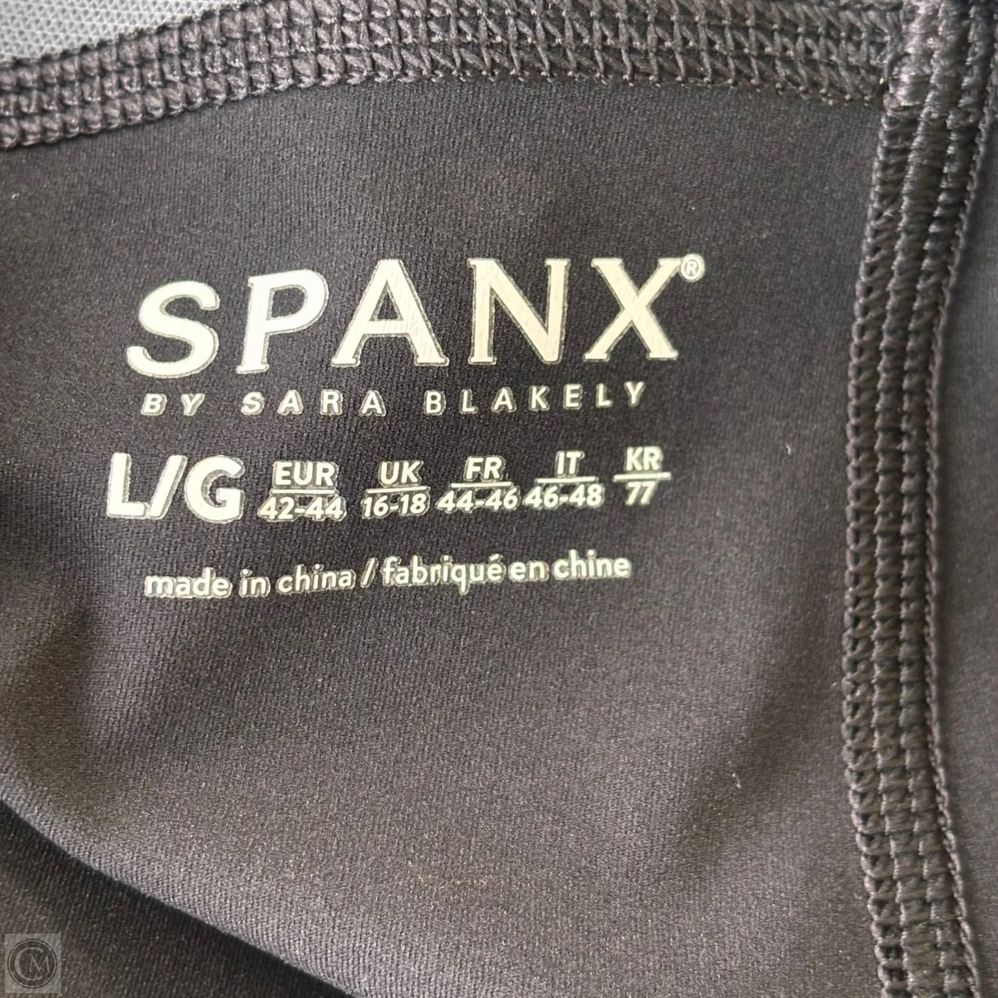 Athletic Leggings By Spanx In Black, Size: L