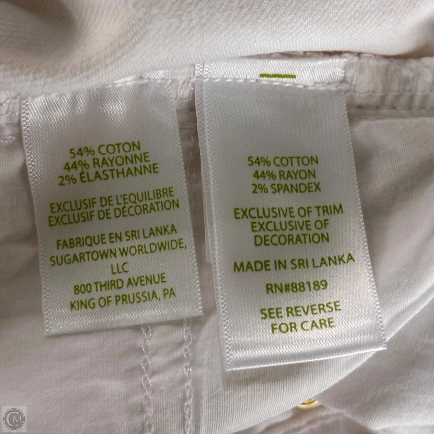 Jeans Designer By Lilly Pulitzer In White, Size: 2