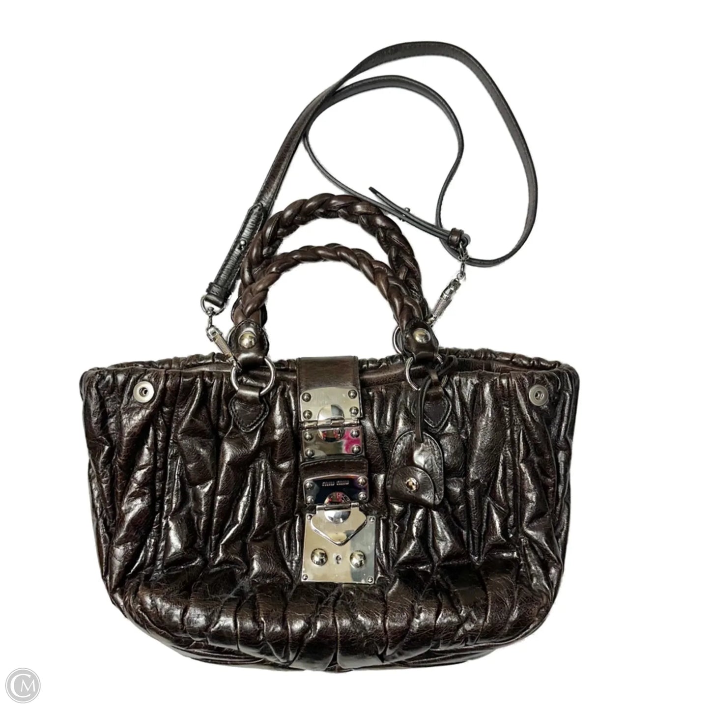 Handbag Luxury Designer By Miu Miu, Size: Medium