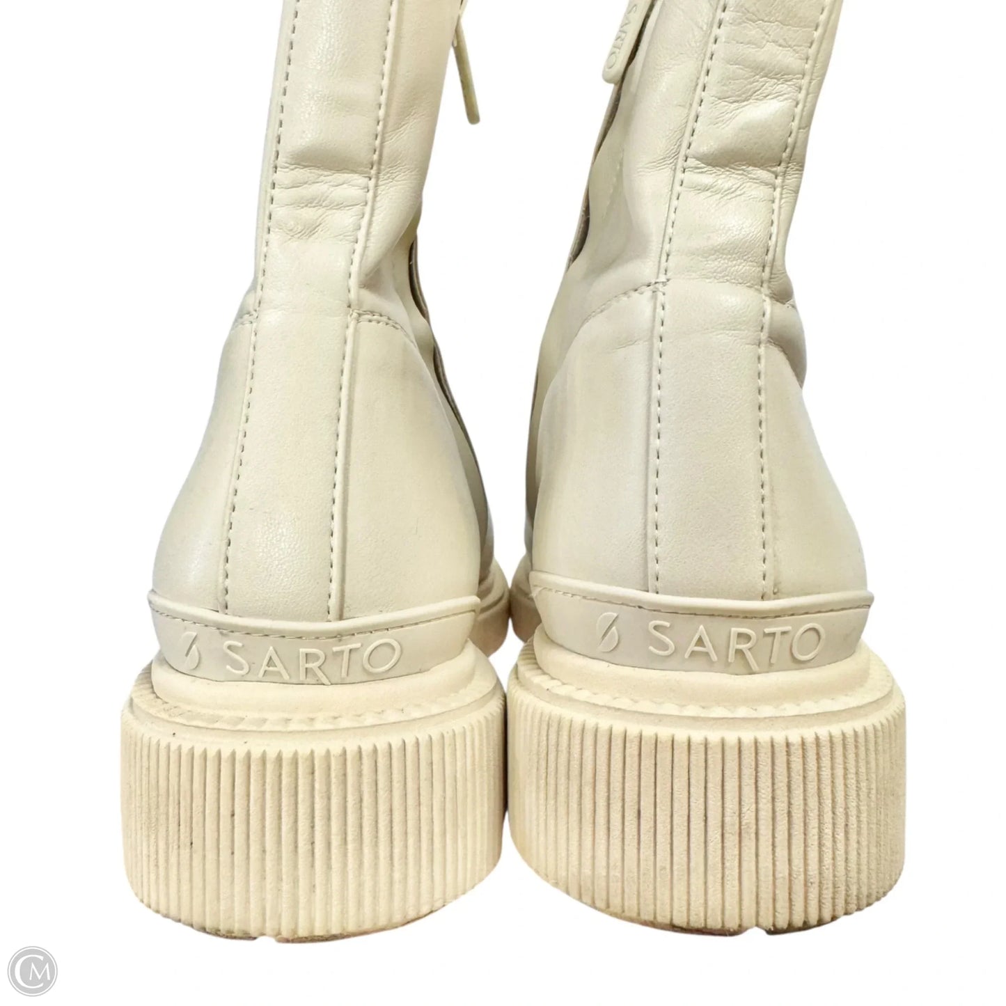 Boots Ankle Flats By Franco Sarto In Cream, Size: 9.5