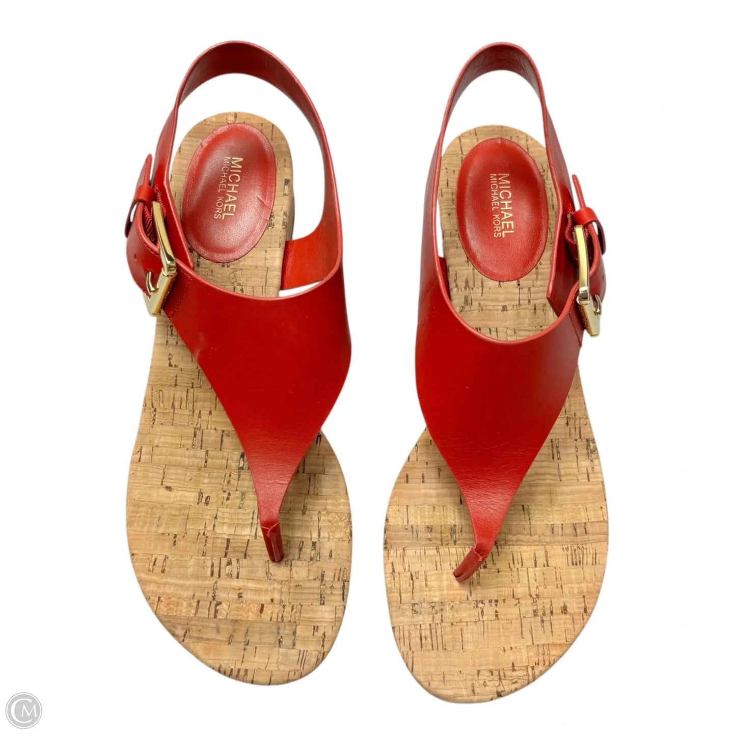 Sandals Heels Kitten By Michael By Michael Kors In Red, Size: 9.5