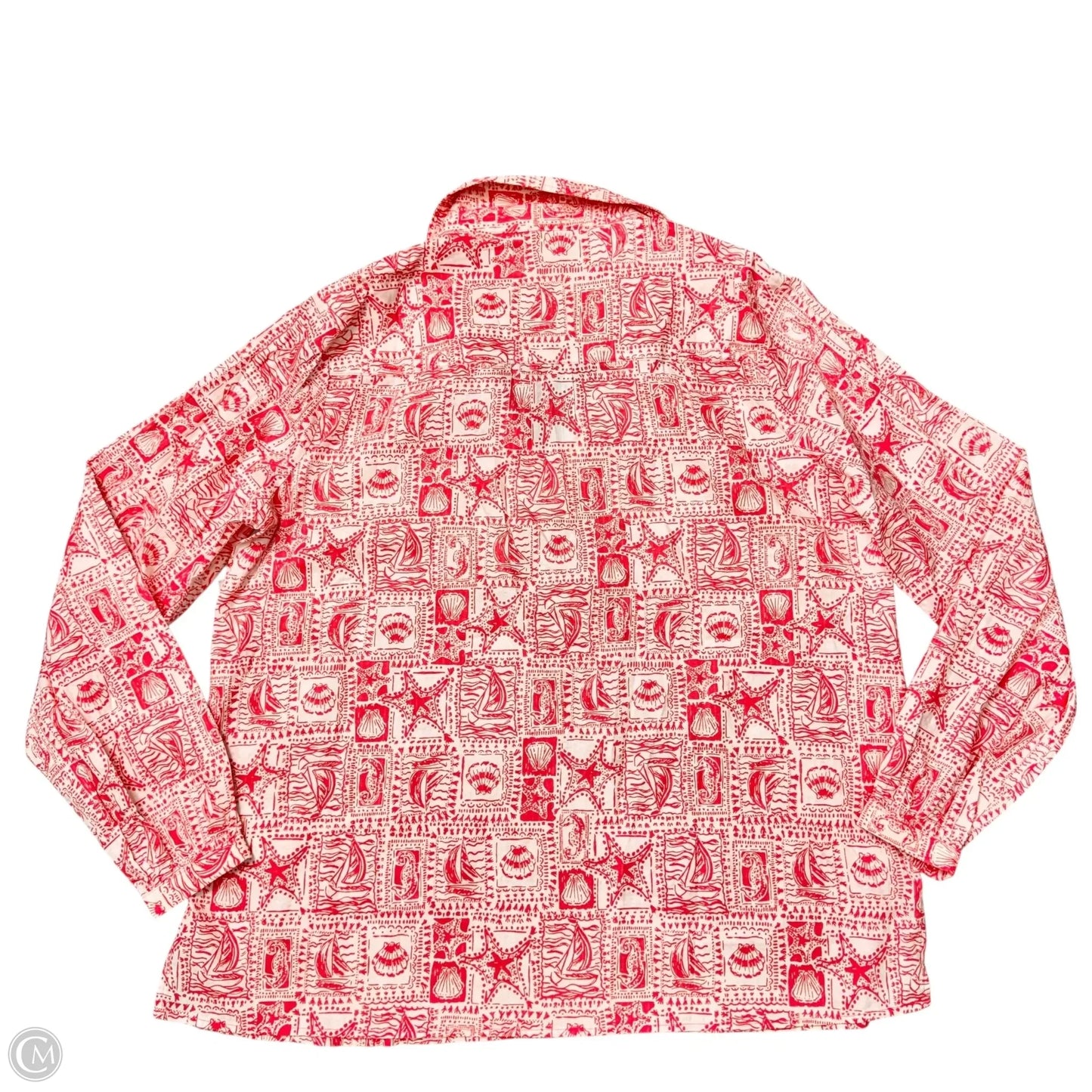 Tunic Designer By Lilly Pulitzer In Orange & White, Size: Xl