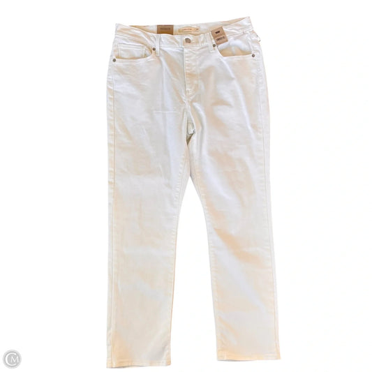 Jeans Straight By Levis In White Denim, Size: 14