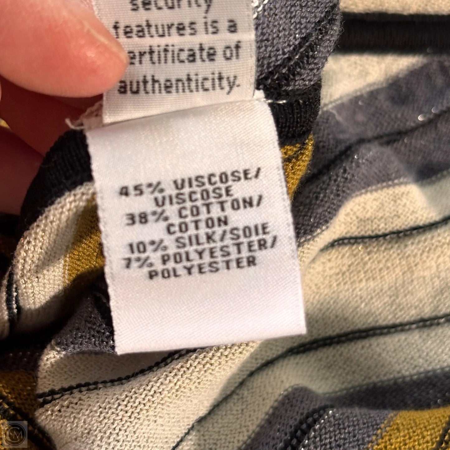 Top Long Sleeve Designer By Diane Von Furstenberg In Striped Pattern, Size: M