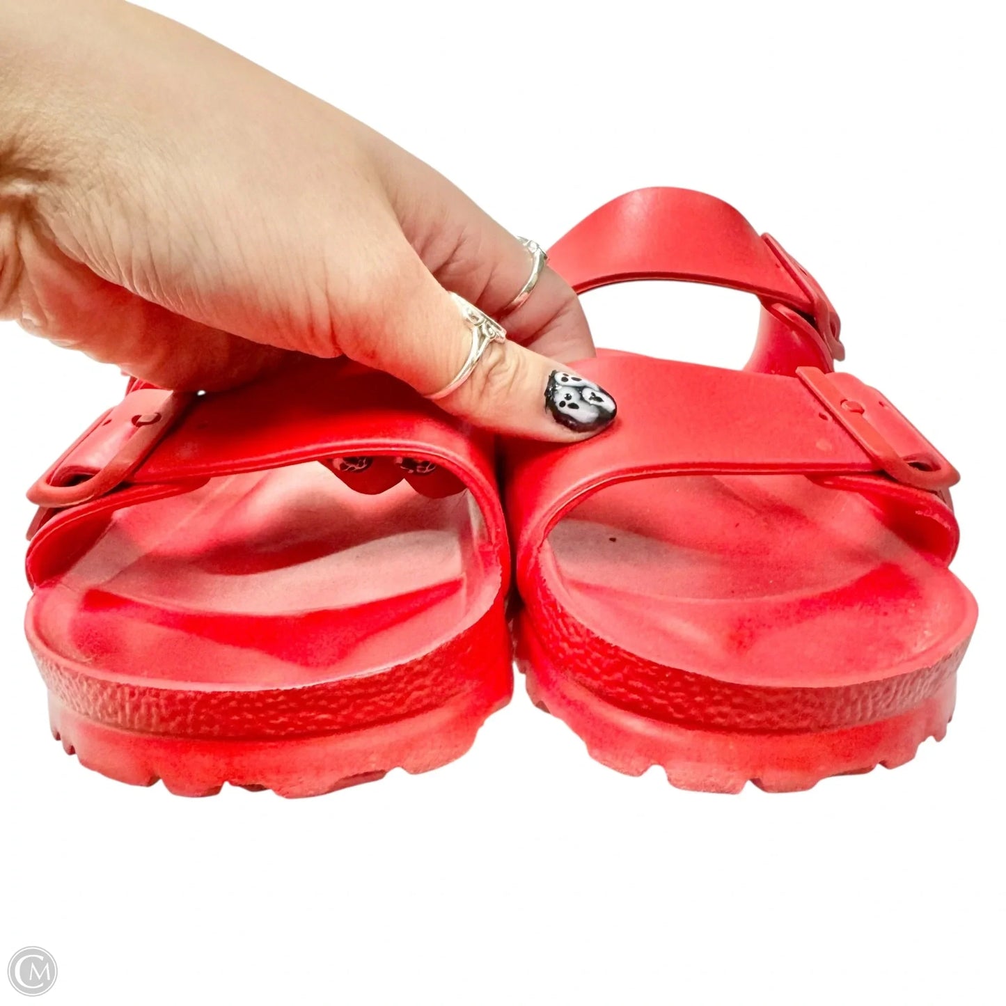 Sandals Flats By Birkenstock In Red, Size: 10