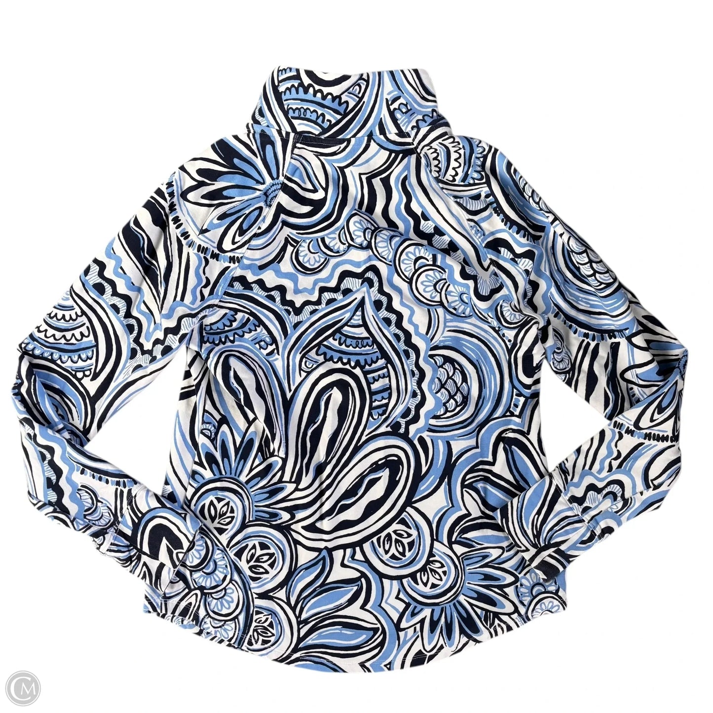 Sweatshirt Designer By Lilly Pulitzer In Blue & White, Size: Xs