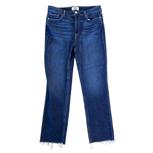 Jeans Straight By Paige In Blue Denim, Size: 12