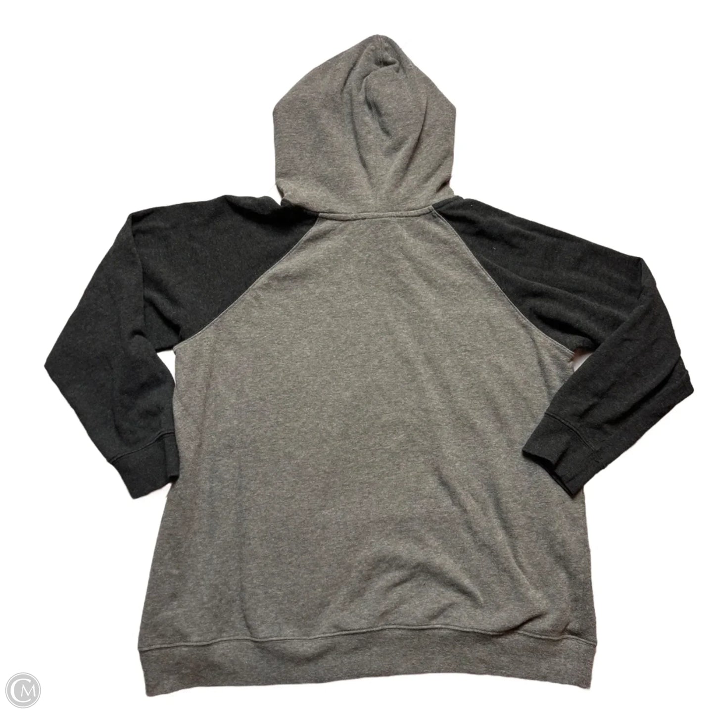 Athletic Sweatshirt Hoodie By Nfl In Grey, Size: L